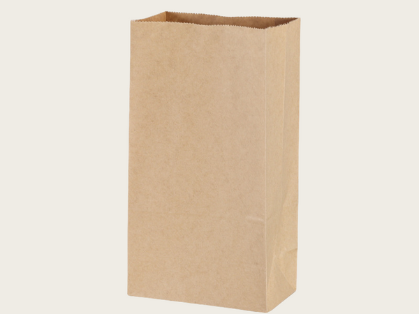 18 X 9 X 5.5cm Kraft Brown/White Deli Paper Self Opening Satchel/Bags